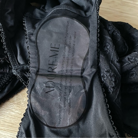 New! Adore Me Melony Contour One Piece Swimsuit Eyelet Jet Black 47350 - Picture 8 of 15